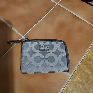 Coach Tan and Brown Signature Wallet